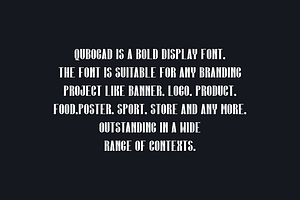 Qubogad - Thick & Tall Font