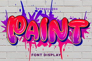 Paint - Graffiti Display Font, a Font by Fontcastle