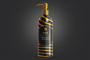 Elegant Pump Bottle Mockup, a Packaging Mockup by Designer Dude