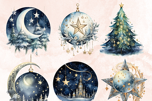 Celestial Christmas Clipart