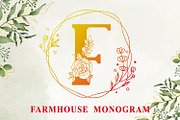 Farmhouse Monogram, a Script Font by Mozatype (Thumbnail 1 of 10)