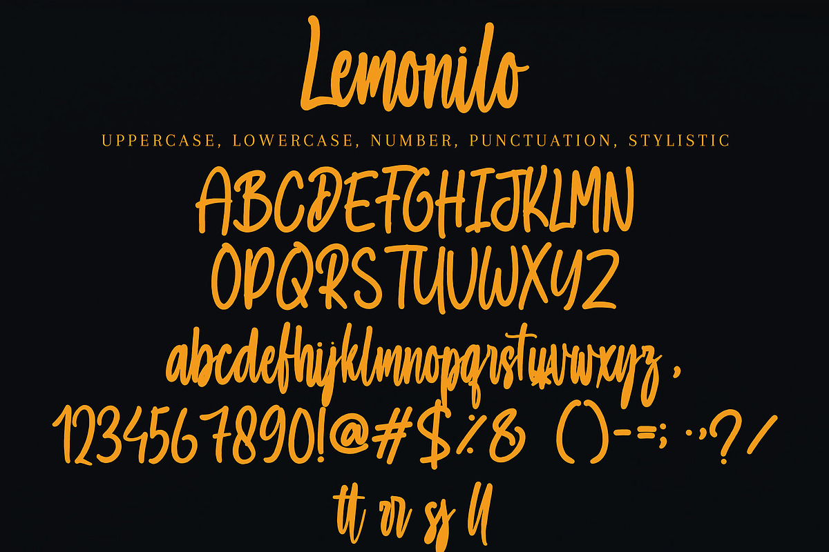 Lemonilo, a Handwritten Font by pineungtype (Photo 8 of 8)