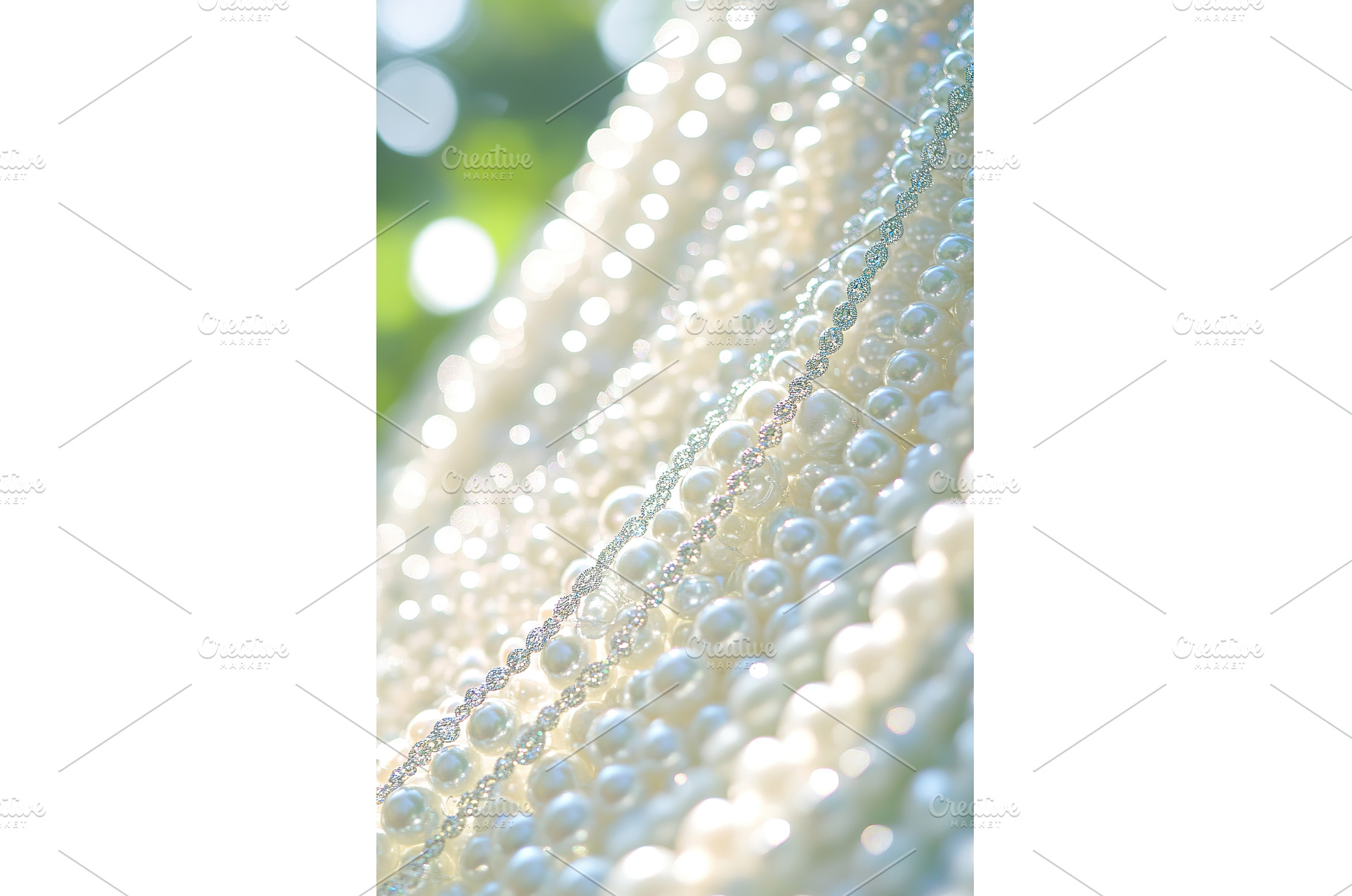 Elegant strands of luminous pearl, a Background Photo by Lermont51