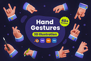 Hand Gestures 3D Icons, an Object 3D Model by Rakata Studio (Thumbnail 1 of 7)