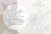 Blossom - floral line art, an Illustration by Anna.Klets (Thumbnail 2 of 14)