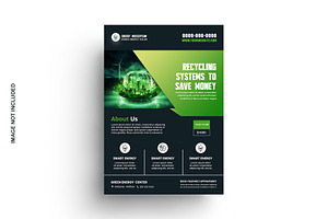 Green Energy Company Flyer Template, a Flyer Template by graphics city
