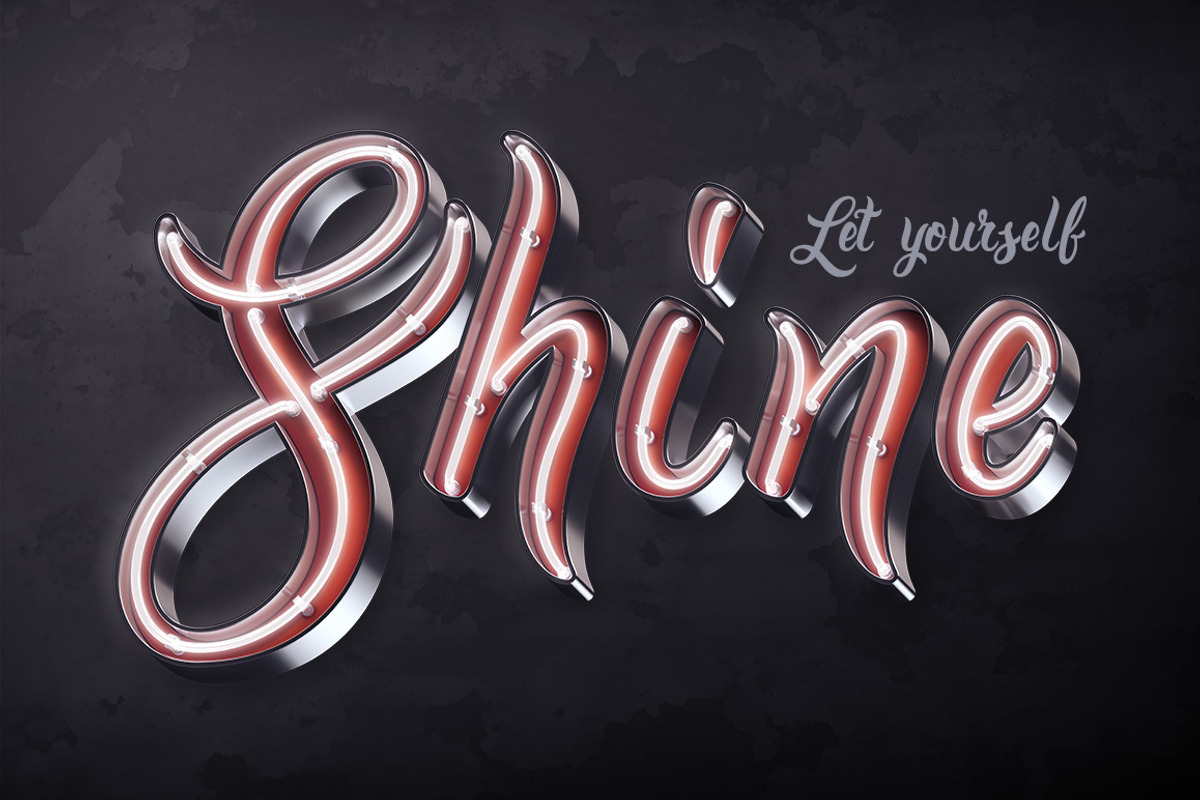 Bright calligraphy PSD Font preview 3