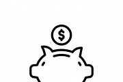 42 Banking Payment Outline Icons, an Outline Icon by adenpinkstore (Thumbnail 8 of 18)