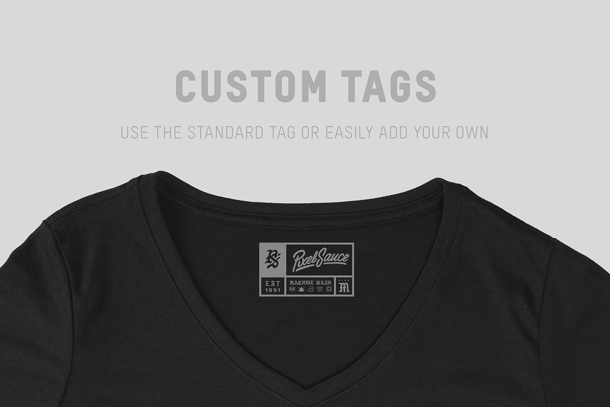 District Made DM1350L Perfect V-Neck, a Shirt Mockup by Pixel Sauce™ (Photo 7 of 7)