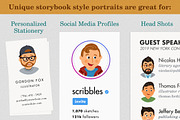 Mid-Century Personal Portrait Maker, a Person Illustration by Scott Hodges (Thumbnail 2 of 6)