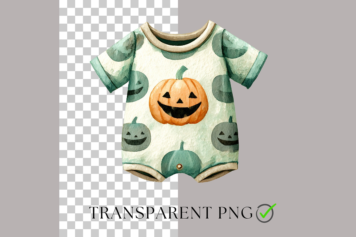 Halloween Baby Shower PNG & Patterns, a Seasonal Illustration by Nicole Branger Art (Photo 5 of 23)