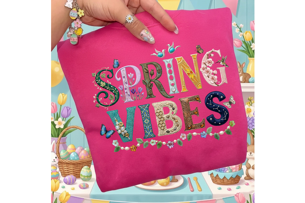 Brushstroke Spring Vibes Png Spring, an Illustration by Designking (Photo 3 of 6)