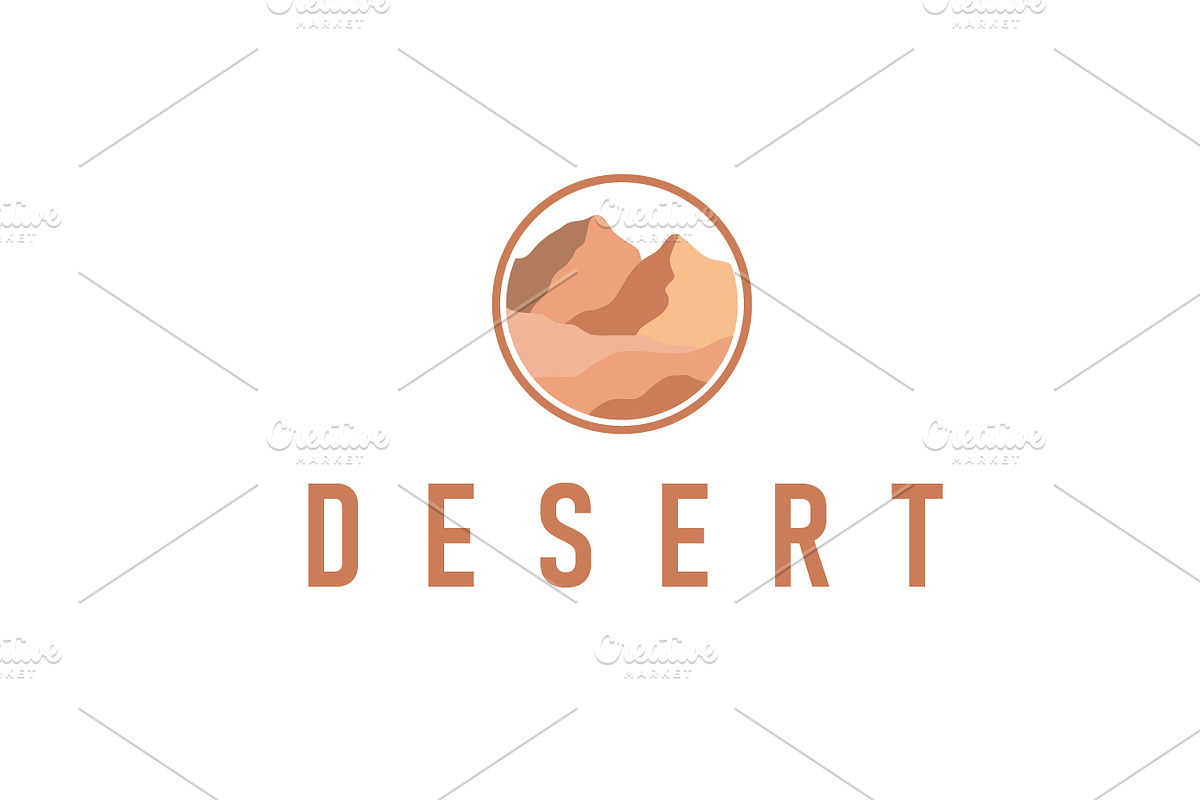 natural scenery logo sahara simple, a Branding & Logo Template by Maylianaw28