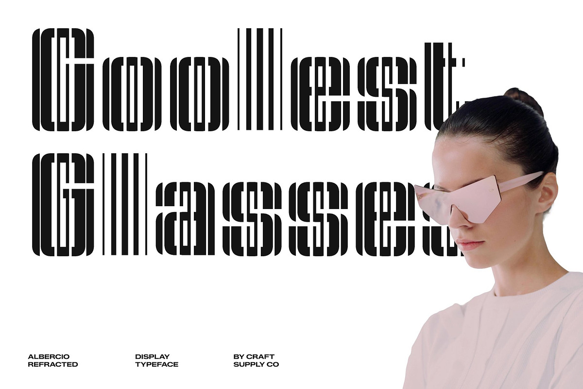 Albercio Refracted, a Sans Serif Font by Craft Supply Co. (Photo 3 of 8)