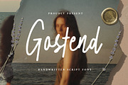 Gostend - Handwritten Script Font, a Script Font by Fype Co. (Thumbnail 1 of 5)