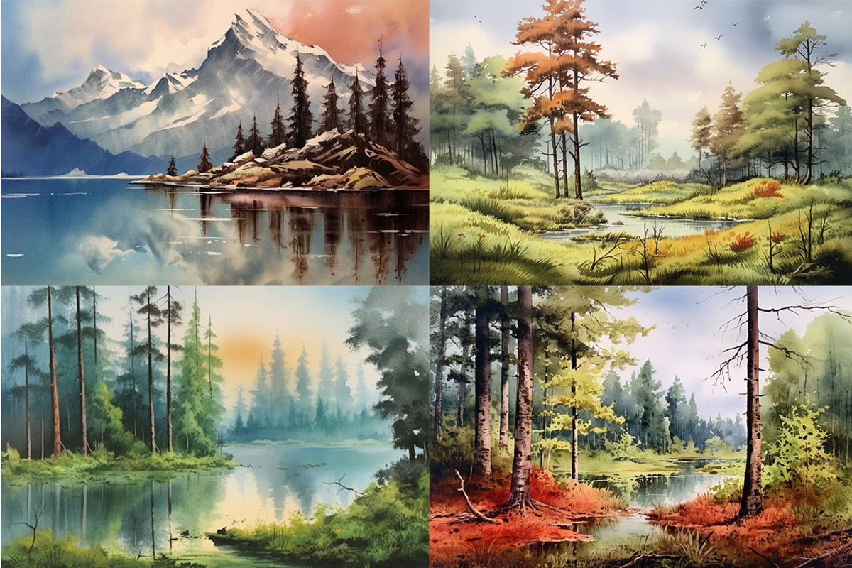 Serene Landscapes Collection, a Seasonal Illustration by artsy-fartsy (Photo 3 of 5)