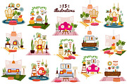 Cozy Boho Home Graphics Set, a Decorative Illustration by Anna Krestiannykova (Thumbnail 5 of 12)