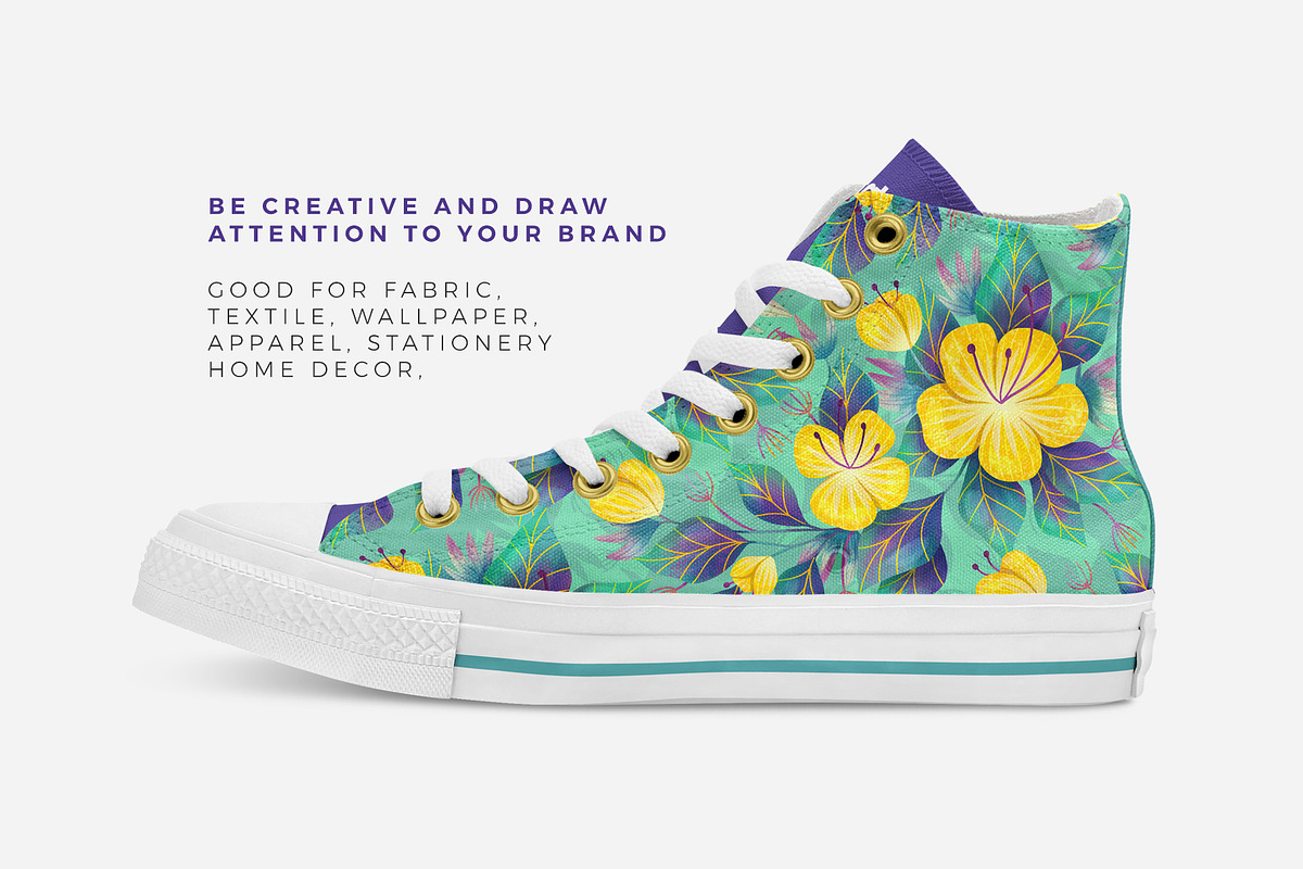 Yellow Garden Floral Pattern, a Pattern Graphic by Velliniki (Photo 10 of 12)