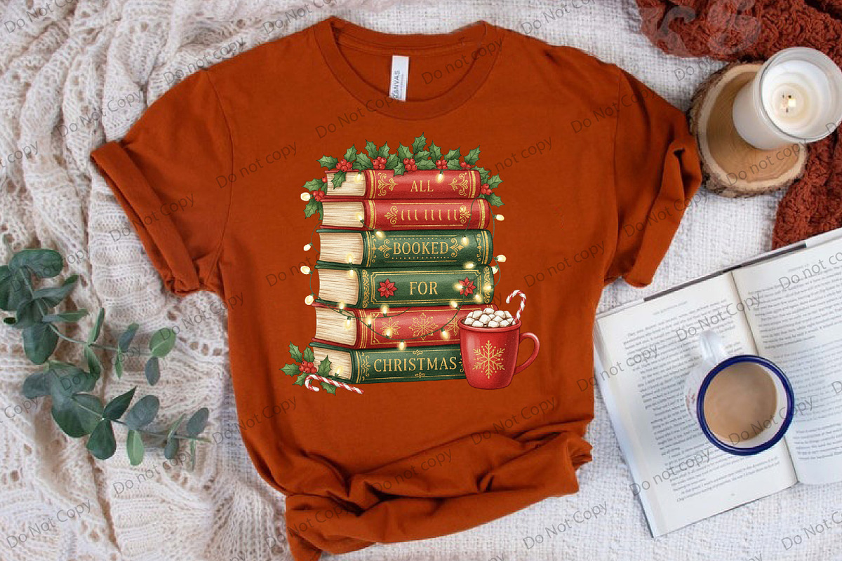 All Booked for Christmas PNG Clipart, an Illustration by Libby Wishes (Photo 7 of 8)