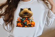 Whimsical Fluffy Cat Clipart, a Seasonal Illustration by Designworld (Thumbnail 7 of 8)