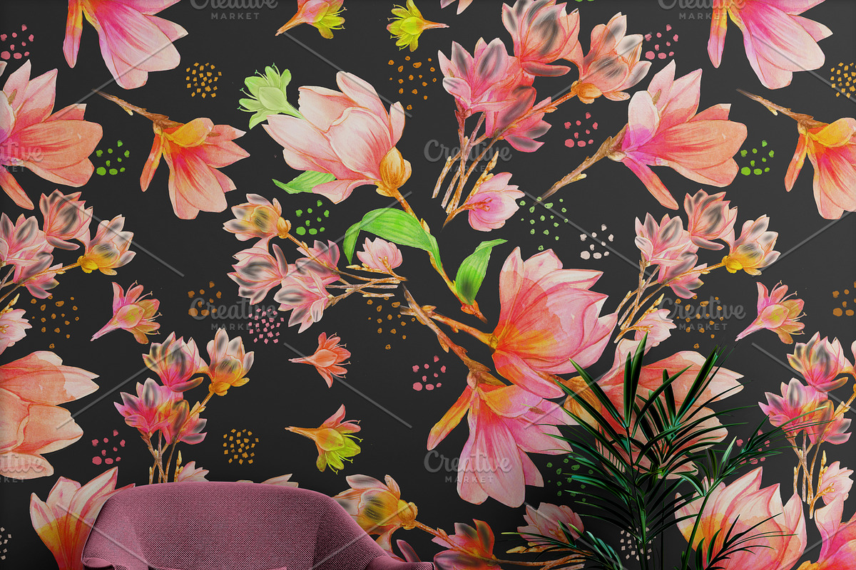 Wallpaper Mockup/ Chair Scene Psd, a Product Mockup by Nora Gad (Photo 10 of 10)