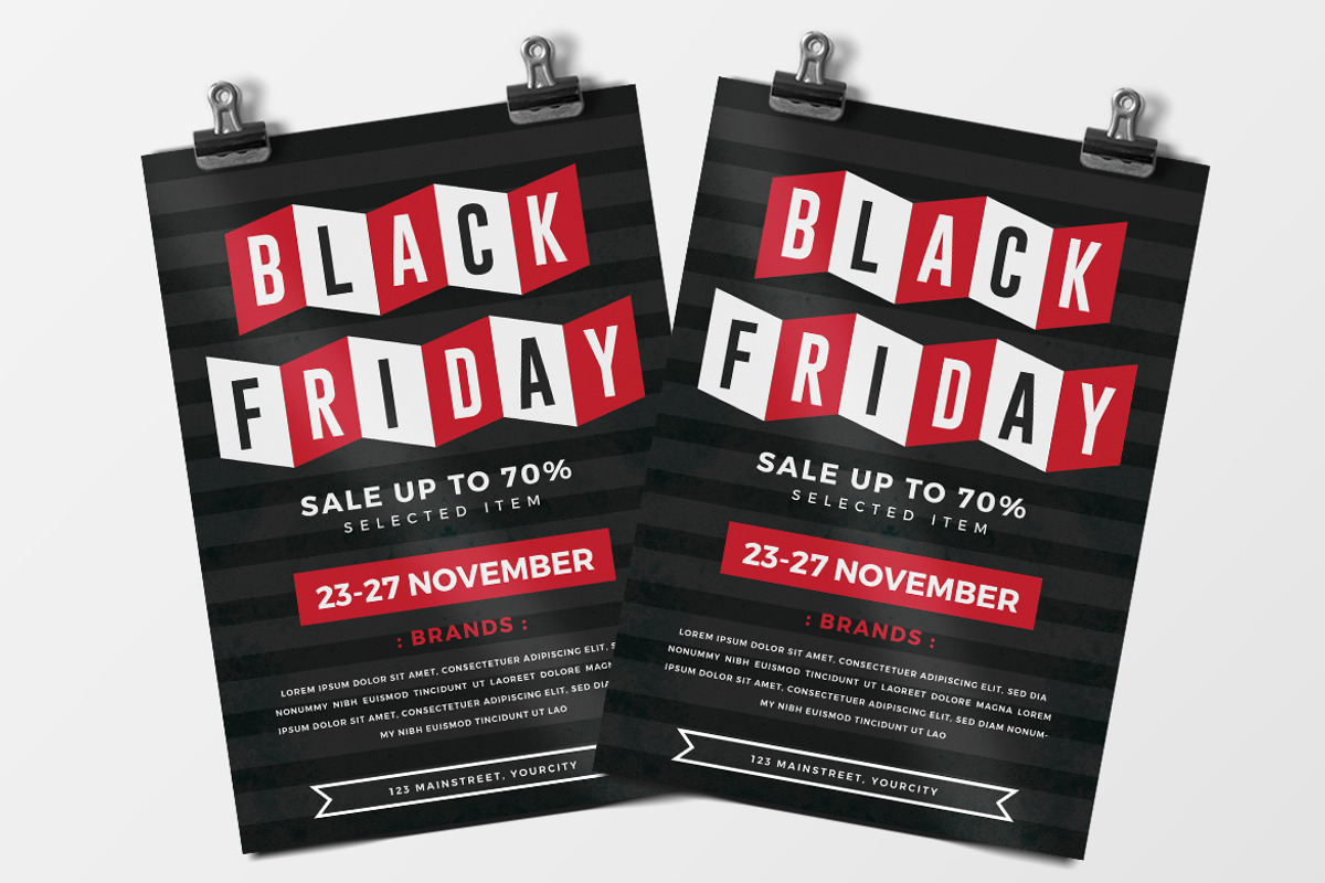 Black Friday Retro, a Flyer Template by Tokosatsu (Photo 2 of 4)