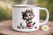 Whimsical Summer Cat Clipart Bundle, an Illustration by Digital Artistic99 (Thumbnail 9 of 9)