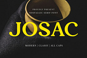 Josac - Nostalgic Serif Font, a Serif Font by TypeLogue (Thumbnail 1 of 5)