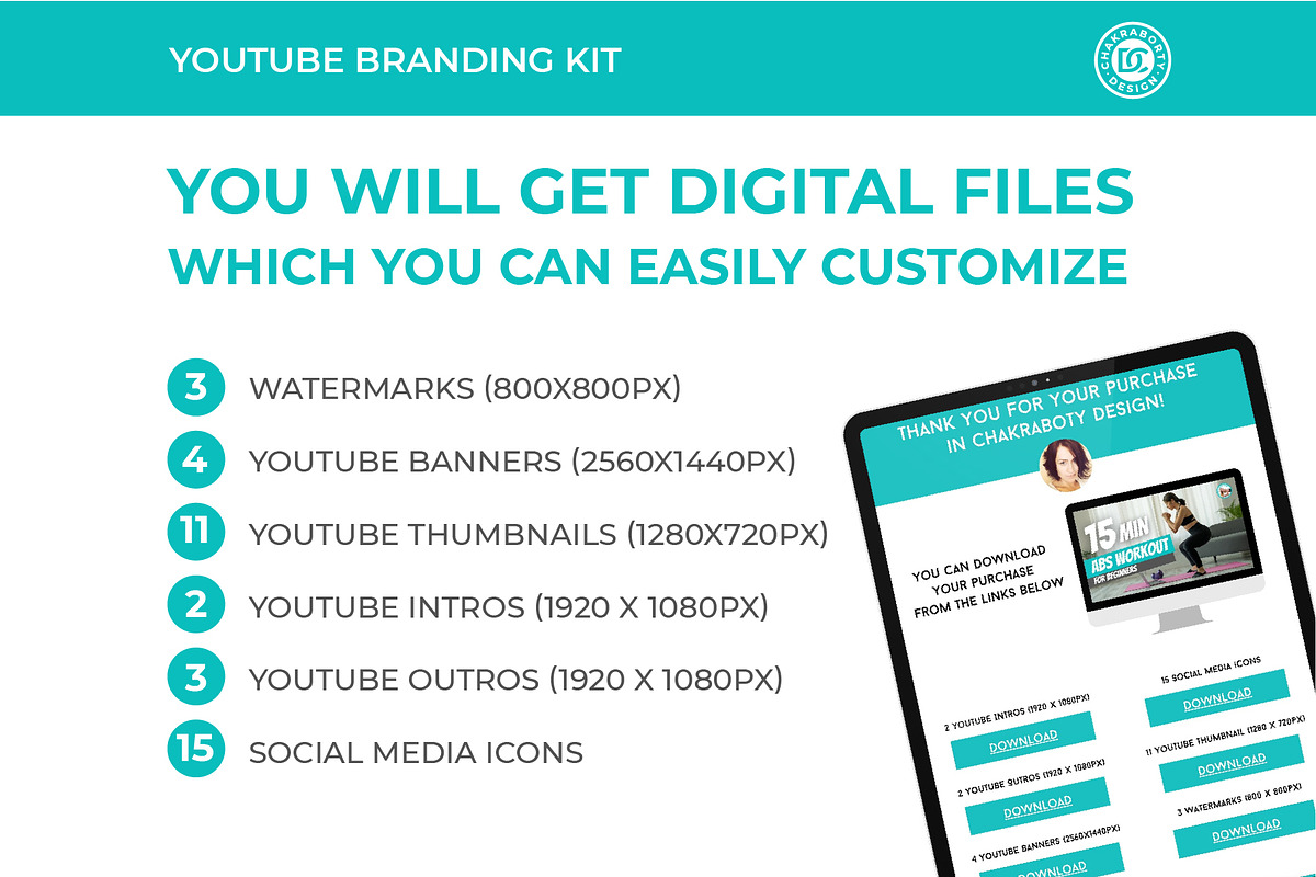 Editable Canva YouTube Template, a Branding & Logo Template by Chakraborty Design (Photo 3 of 9)