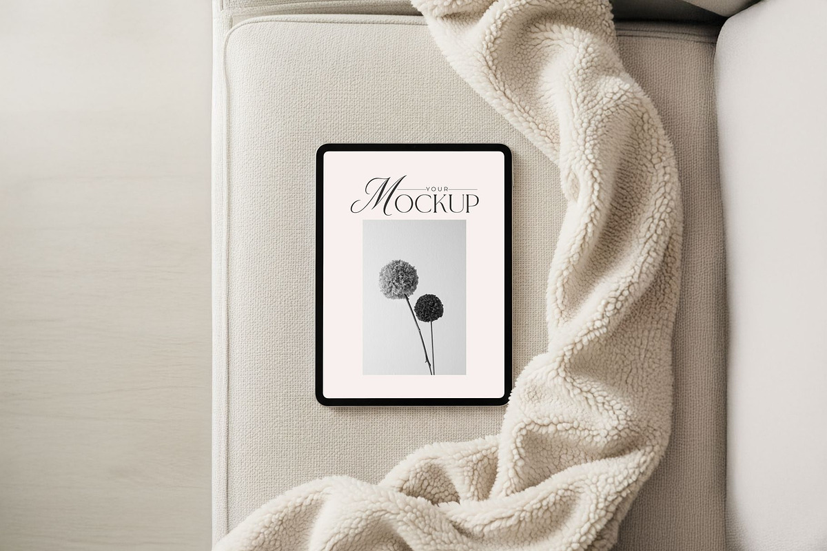 Minimal Beige Digital Devices Mockup, an iPad Mockup by aana_flavs (Photo 4 of 5)
