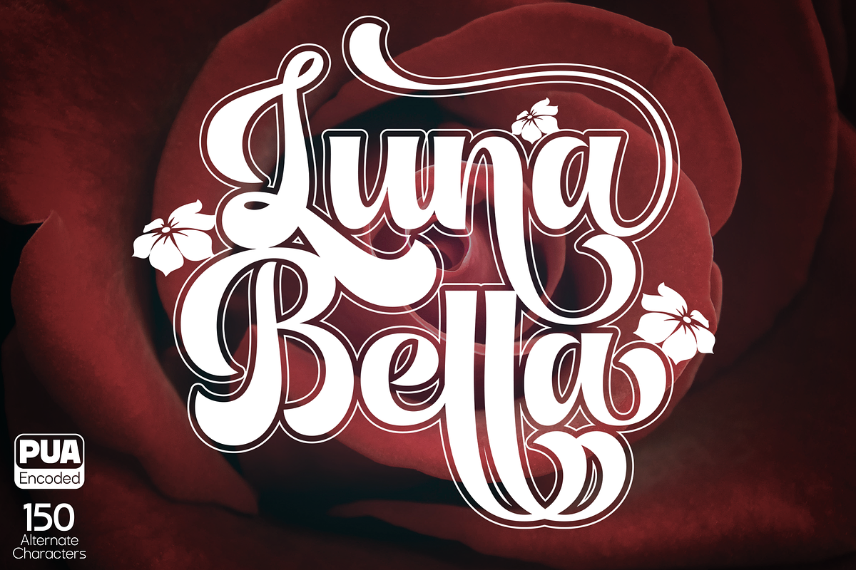 Luna Bella - Sweet Retro Script, a Script Font by Sign Studio (Photo 8 of 8)