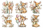 Whimsical Easter Cute Deer Clipart, an Illustration by Daily.Designs (Thumbnail 3 of 7)