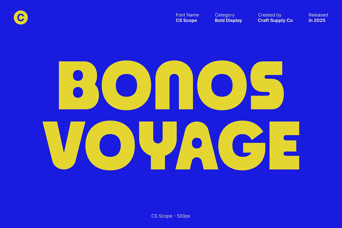 CS Scope – Bold Font, a Sans Serif Font by Craft Supply Co. (Photo 2 of 8)