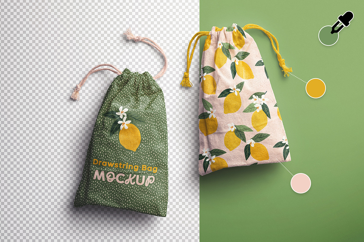 Drawstring Bags Mockup, a Mockup by Custom Scene (Photo 5 of 11)