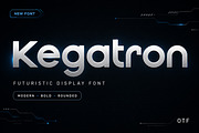 Kegatron – Futuristic Display Font, a Serif Font by Wow Magic (Thumbnail 1 of 6)
