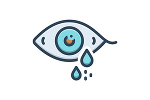 Tears teardrop color icon, a Duotone Icon by Creative priyanka