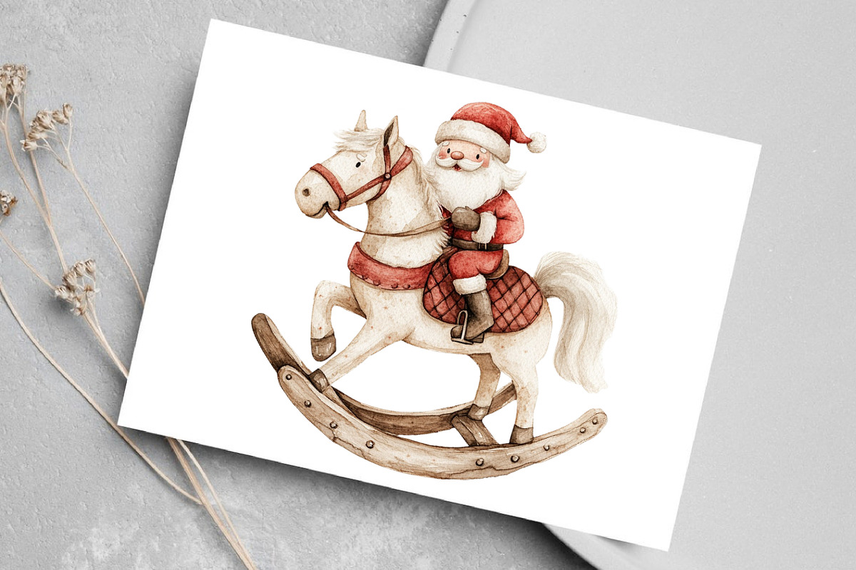 Patchwork Christmas Cute Santa, an Illustration by Canvas Craft (Photo 8 of 8)