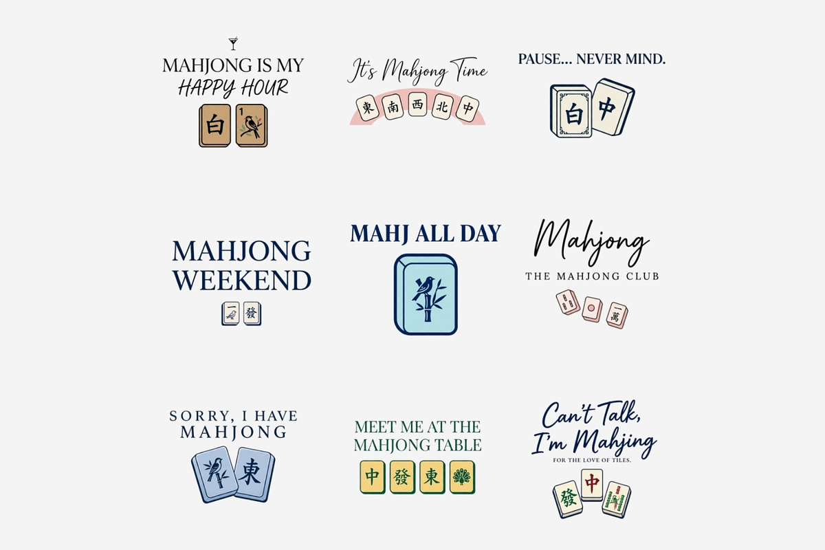 Mahjong Quotes PNG Sublimation, a Seasonal Illustration by Tanya Kart (Photo 8 of 11)