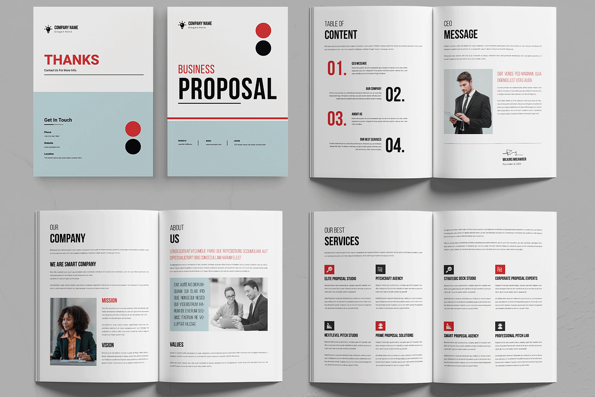 Corporate Business Proposal Template, a Brochure Template by MightyDesign (Photo 2 of 6)