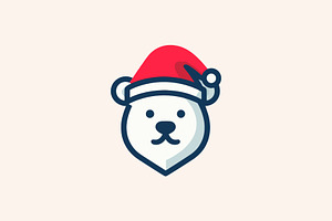 Christmas Polar Bear Logo Template, a Branding & Logo Template by Vectorium Studio