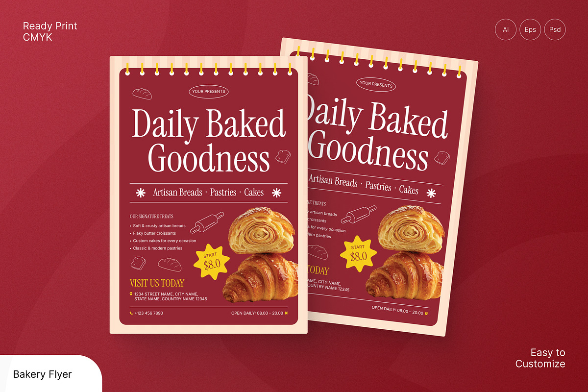Bakery Promotion Flyer, a Flyer Template by Annora Studio (Photo 1 of 6)