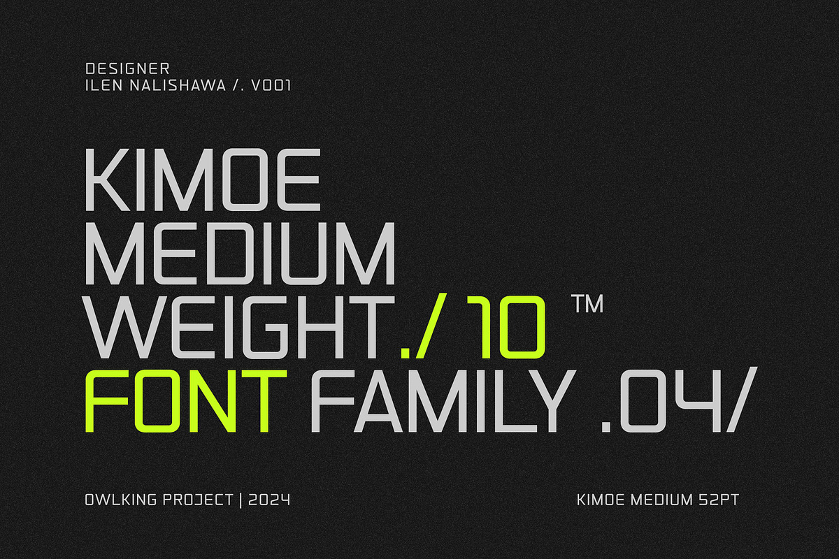 Kimoe, a Sans Serif Font by OWL KING (Photo 1 of 7)