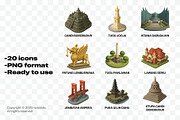 3D INDONESIA LANDMARK Icons Set, a Solid Icon by Iwanistic (Thumbnail 2 of 6)