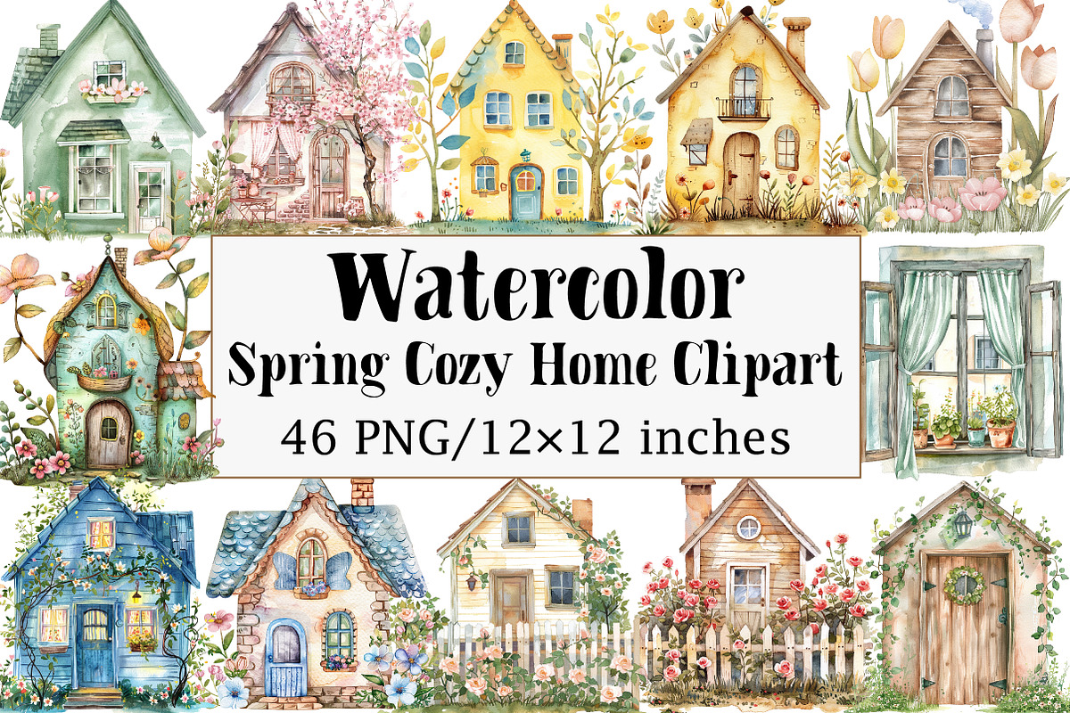 Spring Cozy Home Clipart, an Illustration by Design Market (Photo 1 of 5)