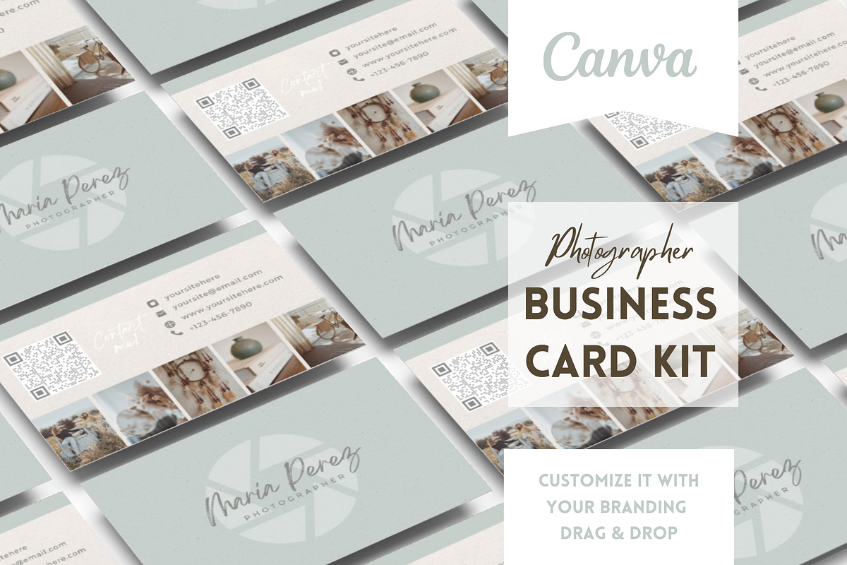 Business Card Kit for Photographer, a Business Card Template by Golden Horizons Studio (Photo 1 of 10)