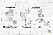 Birth Month Flowers Svg Bundle, an Object Graphic by HeyLenaArts (Thumbnail 7 of 9)