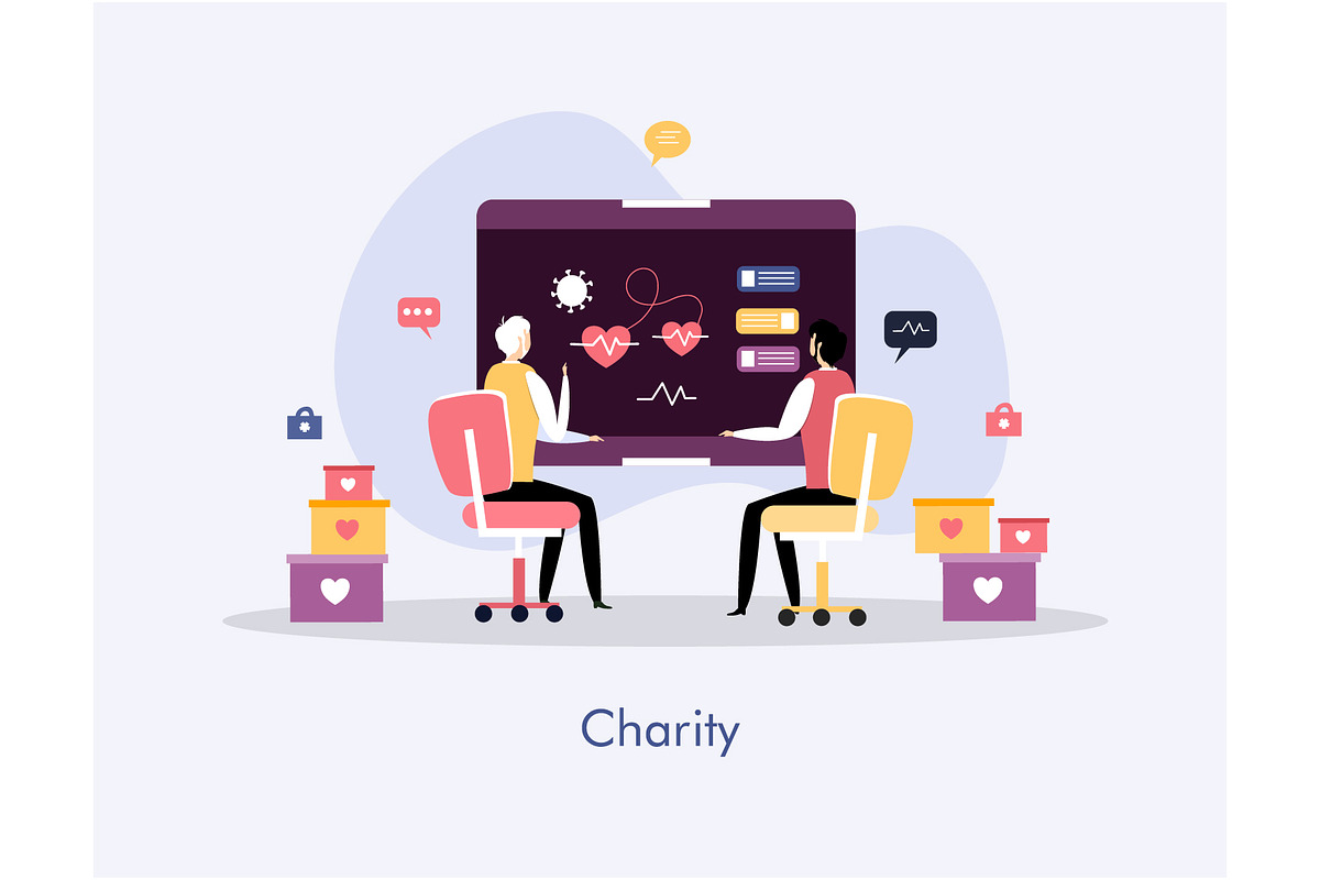Charity illustration vector bundle, a Person Illustration by foxndeer (Photo 3 of 4)