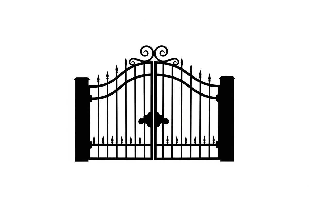 Ornate Wrought Iron Gate Vector Bund, an Illustration by Designs_River (Photo 28 of 47)