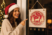 Christmas Reindeer Forest SVG, an Object Graphic by DreamPrint404 (Thumbnail 4 of 4)