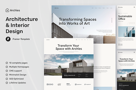 Archies - Architecture Framer, a Websites & App Template by peterdraw
